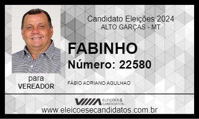 Candidato FABINHO 2024 - ALTO GARÇAS - Eleições