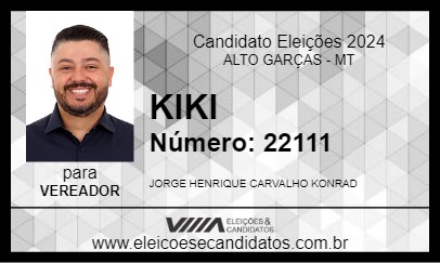 Candidato KIKI 2024 - ALTO GARÇAS - Eleições