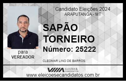 Candidato SAPÃO TORNEIRO 2024 - ARAPUTANGA - Eleições