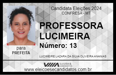 Candidato PROFESSORA LUCIMEIRE 2024 - CONFRESA - Eleições