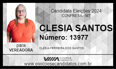 Candidato CLESIA SANTOS 2024 - CONFRESA - Eleições