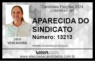 Candidato APARECIDA DO SINDICATO 2024 - CONFRESA - Eleições