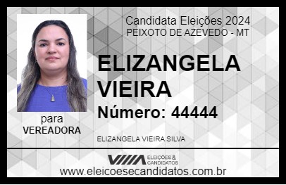 Candidato ELIZANGELA VIEIRA 2024 - PEIXOTO DE AZEVEDO - Eleições