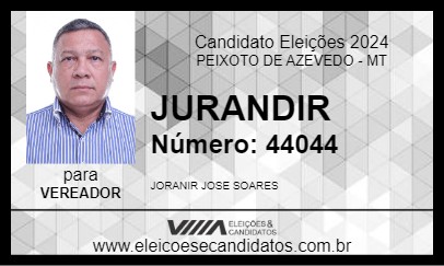 Candidato JURANDIR 2024 - PEIXOTO DE AZEVEDO - Eleições