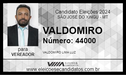 Candidato VALDOMIRO 2024 - SÃO JOSÉ DO XINGU - Eleições