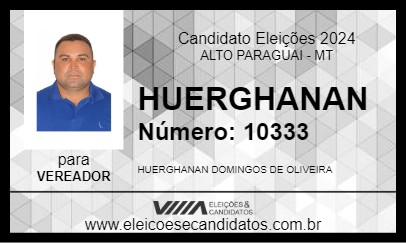 Candidato HUERGHANAN 2024 - ALTO PARAGUAI - Eleições