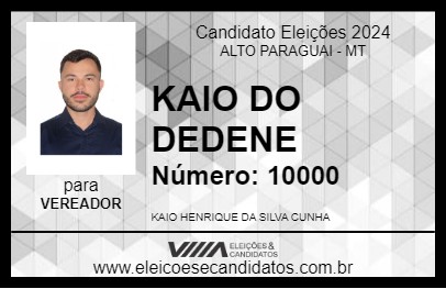 Candidato KAYO DO DEDENE 2024 - ALTO PARAGUAI - Eleições