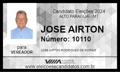 Candidato JOSE AIRTON 2024 - ALTO PARAGUAI - Eleições