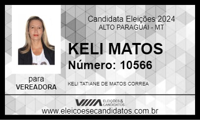 Candidato KELI MATOS 2024 - ALTO PARAGUAI - Eleições