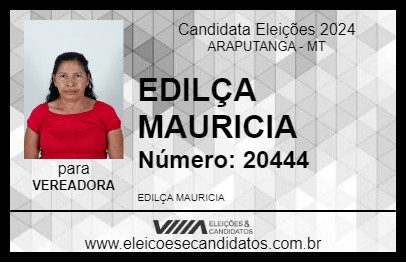 Candidato EDILÇA MAURICIA 2024 - ARAPUTANGA - Eleições