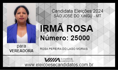 Candidato IRMÃ ROSA 2024 - SÃO JOSÉ DO XINGU - Eleições