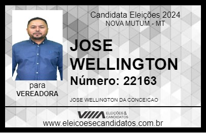 Candidato JOSE WELLINGTON 2024 - NOVA MUTUM - Eleições