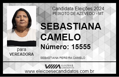 Candidato SEBASTIANA CAMELO 2024 - PEIXOTO DE AZEVEDO - Eleições