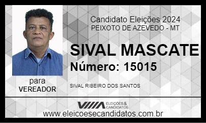 Candidato SIVAL MASCATE 2024 - PEIXOTO DE AZEVEDO - Eleições