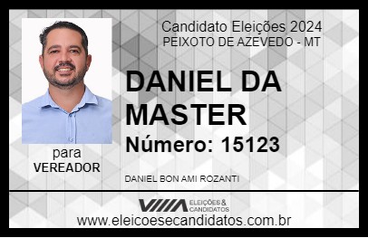 Candidato DANIEL DA MASTER 2024 - PEIXOTO DE AZEVEDO - Eleições