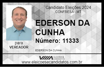 Candidato EDERSON DA CUNHA 2024 - CONFRESA - Eleições