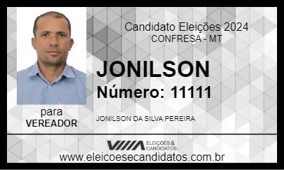 Candidato JONILSON 2024 - CONFRESA - Eleições