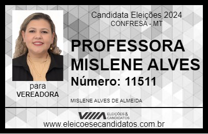 Candidato PROFESSORA MISLENE ALVES 2024 - CONFRESA - Eleições