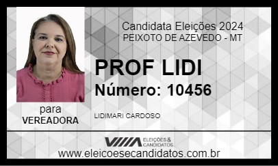 Candidato PROF LIDI 2024 - PEIXOTO DE AZEVEDO - Eleições