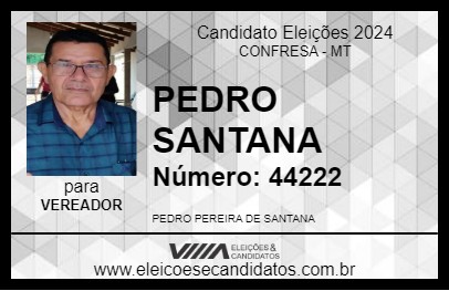 Candidato PEDRO SANTANA 2024 - CONFRESA - Eleições