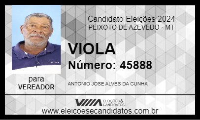 Candidato VIOLA  2024 - PEIXOTO DE AZEVEDO - Eleições