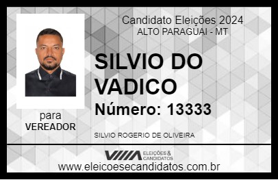 Candidato SILVIO DO VADICO 2024 - ALTO PARAGUAI - Eleições