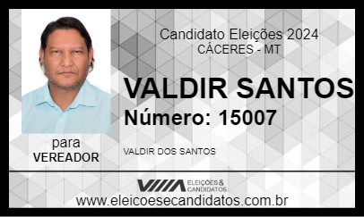 Candidato VALDIR SANTOS 2024 - CÁCERES - Eleições