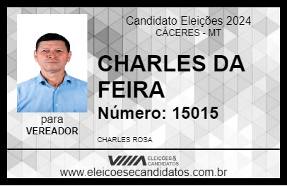 Candidato CHARLES DA FEIRA 2024 - CÁCERES - Eleições