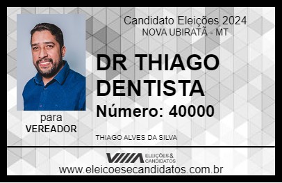 Candidato DR THIAGO DENTISTA 2024 - NOVA UBIRATÃ - Eleições