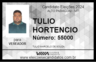 Candidato TULIO HORTENCIO 2024 - ALTO PARAGUAI - Eleições