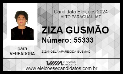 Candidato ZIZA GUSMÃO 2024 - ALTO PARAGUAI - Eleições