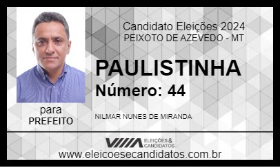 Candidato PAULISTINHA 2024 - PEIXOTO DE AZEVEDO - Eleições