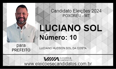 Candidato LUCIANO SOL 2024 - POXORÉU - Eleições