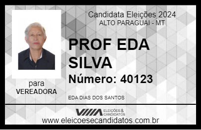 Candidato PROF EDA DOS SANTOS 2024 - ALTO PARAGUAI - Eleições