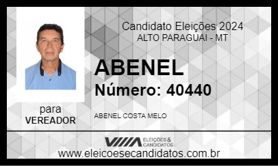 Candidato ABENEL 2024 - ALTO PARAGUAI - Eleições