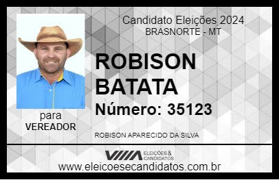 Candidato ROBISON BATATA 2024 - BRASNORTE - Eleições