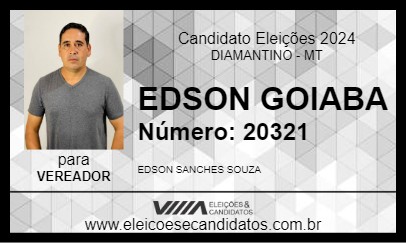 Candidato EDSON GOIABA 2024 - DIAMANTINO - Eleições