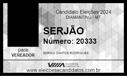 Candidato SERJÃO 2024 - DIAMANTINO - Eleições