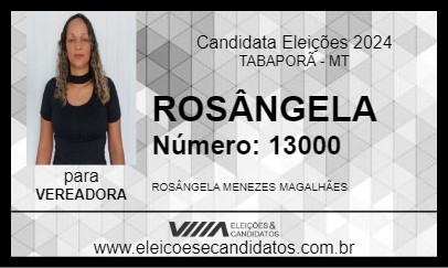 Candidato ROSÂNGELA 2024 - TABAPORÃ - Eleições