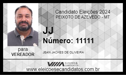 Candidato JJ 2024 - PEIXOTO DE AZEVEDO - Eleições