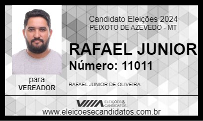 Candidato RAFAEL JUNIOR 2024 - PEIXOTO DE AZEVEDO - Eleições