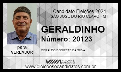 Candidato GERALDINHO 2024 - SÃO JOSÉ DO RIO CLARO - Eleições