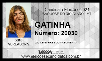 Candidato GATINHA 2024 - SÃO JOSÉ DO RIO CLARO - Eleições