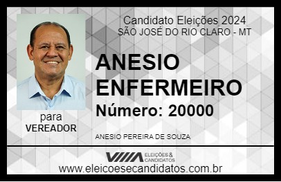 Candidato ANESIO ENFERMEIRO 2024 - SÃO JOSÉ DO RIO CLARO - Eleições