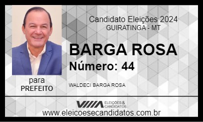 Candidato BARGA ROSA 2024 - GUIRATINGA - Eleições