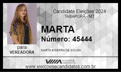 Candidato MARTA 2024 - TABAPORÃ - Eleições