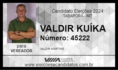 Candidato VALDIR KUÍKA 2024 - TABAPORÃ - Eleições