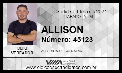 Candidato ALLISON 2024 - TABAPORÃ - Eleições