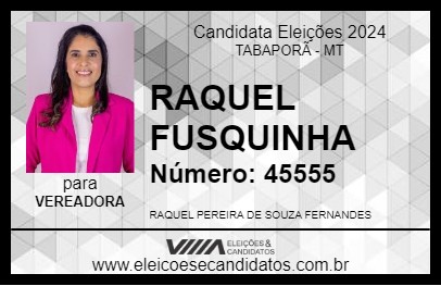 Candidato RAQUEL FUSQUINHA 2024 - TABAPORÃ - Eleições