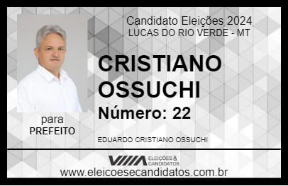 Candidato CRISTIANO OSSUCHI 2024 - LUCAS DO RIO VERDE - Eleições